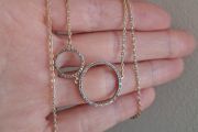 925 silver gold plate necklace
