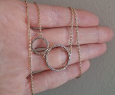 925 silver gold plate necklace