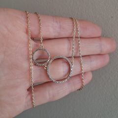 925 silver gold plate necklace