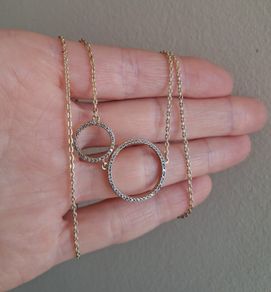 925 silver gold plate necklace