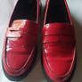 Red Bershka Loafers Size 4 Image 2