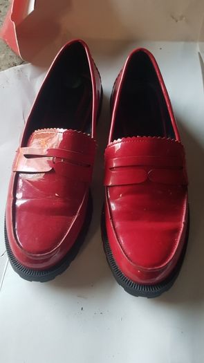 Red Bershka Loafers Size 4