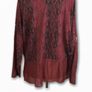 Ladies Red & Black Animal Print & Sequin Bat Wing Stylish Cotton Top Uk 18 Image 4