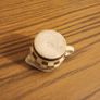 Antique Austrian miniature mochaware checkerboard creamer   1900's Image 3
