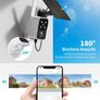 PESAIR DD320, 180 degrees Solar-Powered Security Camera, 2K Wireless Outdoor/Indoor Camera with PIR Detection, Color Night Vision, Two-Way Audio, 2.4GHz Wi-Fi, IP65 Waterproof, White Image 5