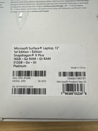 Microsoft Surface laptop