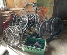 Bike parts, 20 wheels, frames and other parts