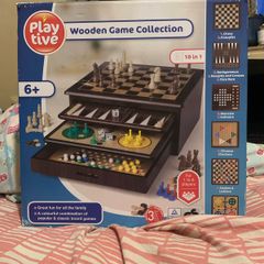 Wooden Multi set chess & games board set (boxed)