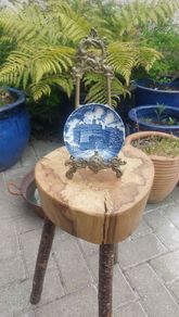 Fabulous Vintage Blue and White 4 Inch Miniature Plate By Enoch Wedgwood (Tunstall) Ltd, Featuring the Edinburgh Castle Pattern from the Royal Homes Of Britain Series
