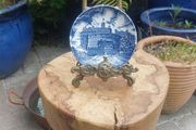 Fabulous Vintage Blue and White 4 Inch Miniature Plate By Enoch Wedgwood (Tunstall) Ltd, Featuring the Edinburgh Castle Pattern from the Royal Homes Of Britain Series