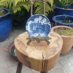 Fabulous Vintage Blue and White 4 Inch Miniature Plate By Enoch Wedgwood (Tunstall) Ltd, Featuring the Edinburgh Castle Pattern from the Royal Homes Of Britain Series