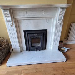 Fireplace White Marble for Sale