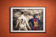 Unique Canvas Messi x Ronaldo Print - FREE P&amp;P