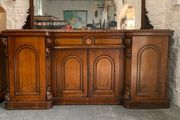 Large Victorian Walnut Mirror Back Sideboard.