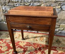 Early 20th Century Solid Oak Butchers Block Prep Table.