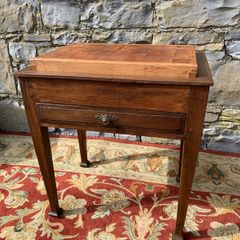 Early 20th Century Solid Oak Butchers Block Prep Table.