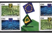 1994 Ireland Parliamentary Democracy (75th Anniversary of The First Meeting of the Dail &amp; The 4th Direct Elections of the European Parliament) Commemorative Stamp Booklet Pane Mint Never Hinged (MNH). Hibernian HP66.