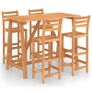 5 Piece Outdoor Bar Set Solid Acacia Wood Image 5