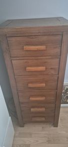 Tall boy.Solid wood . 6 drawers