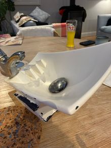 Small used bathroom sink
