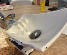 Small used bathroom sink