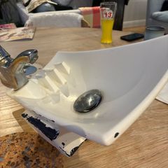 Small used bathroom sink
