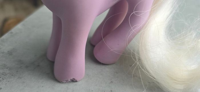 TLC Powder Unicorn Ponies MLP G1 My Little Pony Hasbro