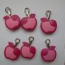 Craft supplies,Charms,Pink apple charms, Image 4