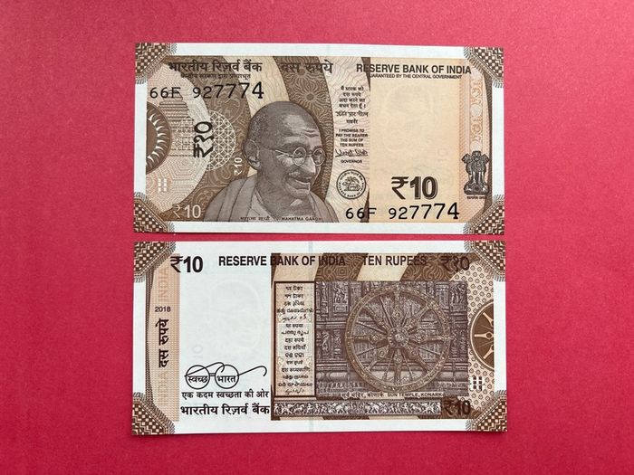 India  10  Rupees  2018   ( Uncirculated )pick. 109a