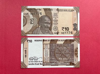 India  10  Rupees  2018   ( Uncirculated )pick. 109a