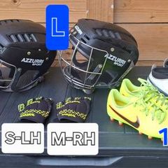 football boots and hurling helmets