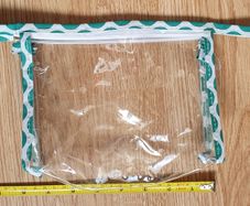 New - A Clear Zipped Make-up Bag - Craft Bag - Size in Pictures