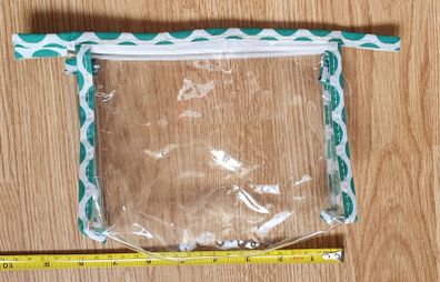 New - A Clear Zipped Make-up Bag - Craft Bag - Size in Pictures
