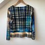 Caroline Kilkenny Luxury Printed Plaid Long Sleeve Top - Size 10 Image 5