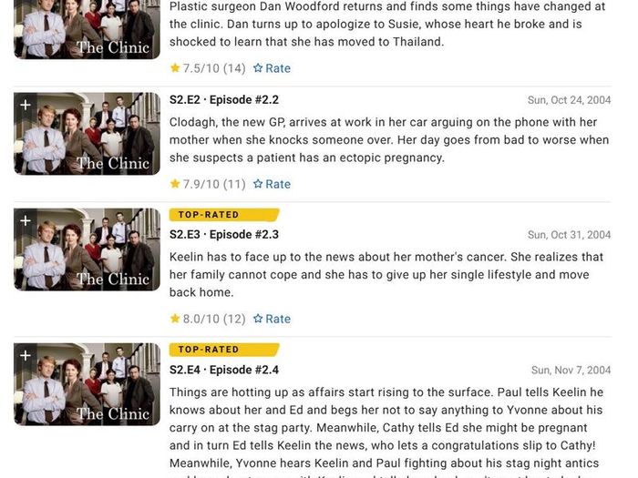 RTE's THE CLINIC: Complete Series 1 & 2 [4 Discs DVD Box Set]