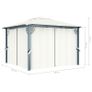 Gazebo with Curtain 300x300 cm Cream Aluminium Image 9