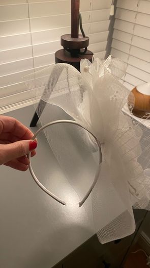 White Fascinator