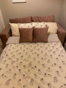 Pink Velvet Pull Out Sofa Bed