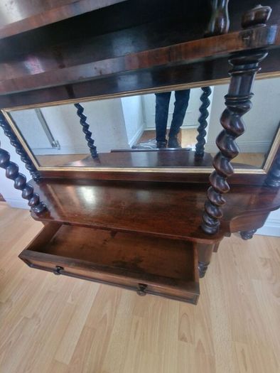 victorian mirrored sideboard/ buffet shelfs