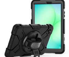 ProCase Rugged Case for Galaxy Tab 8.7 Inch A11 2025 & Samsung A9 2023, Heavy Duty Shockproof Rugged Cover with Hand Strap 360 Degree Rotatable Kickstand Protective for Galaxy Tab A11 (LTE) 5G -Black