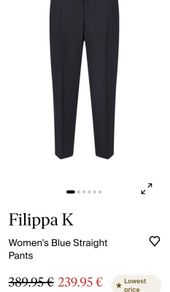 FILIPPA K black 100% virgin wool trousers Sz 10 - Rrp 290  (New)