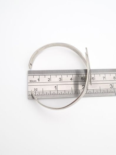 Modernist Sterling Silver Bangle, Full British Hallmarks