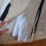 ladies polka dot blavk and white blouse Image 3