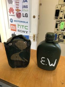 US Army Military Vintage Water Canteen and pouch