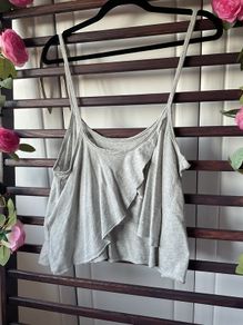cami grey open back Hollister top size large