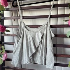 cami grey open back Hollister top size large