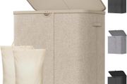 Lifewit 145L Double Laundry Basket with Lid Foldable and Handles - Brand New