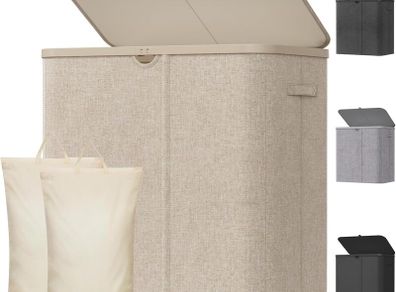Lifewit 145L Double Laundry Basket with Lid Foldable and Handles - Brand New