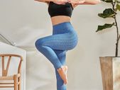 Blue gym leggings