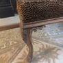 Victorian Walnut & Leopard Print Footstool Image 2